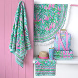 Oversized Pool/Beach Towel, 40 x 70, Large Terry Cloth Towel for Adults, Blue Caning