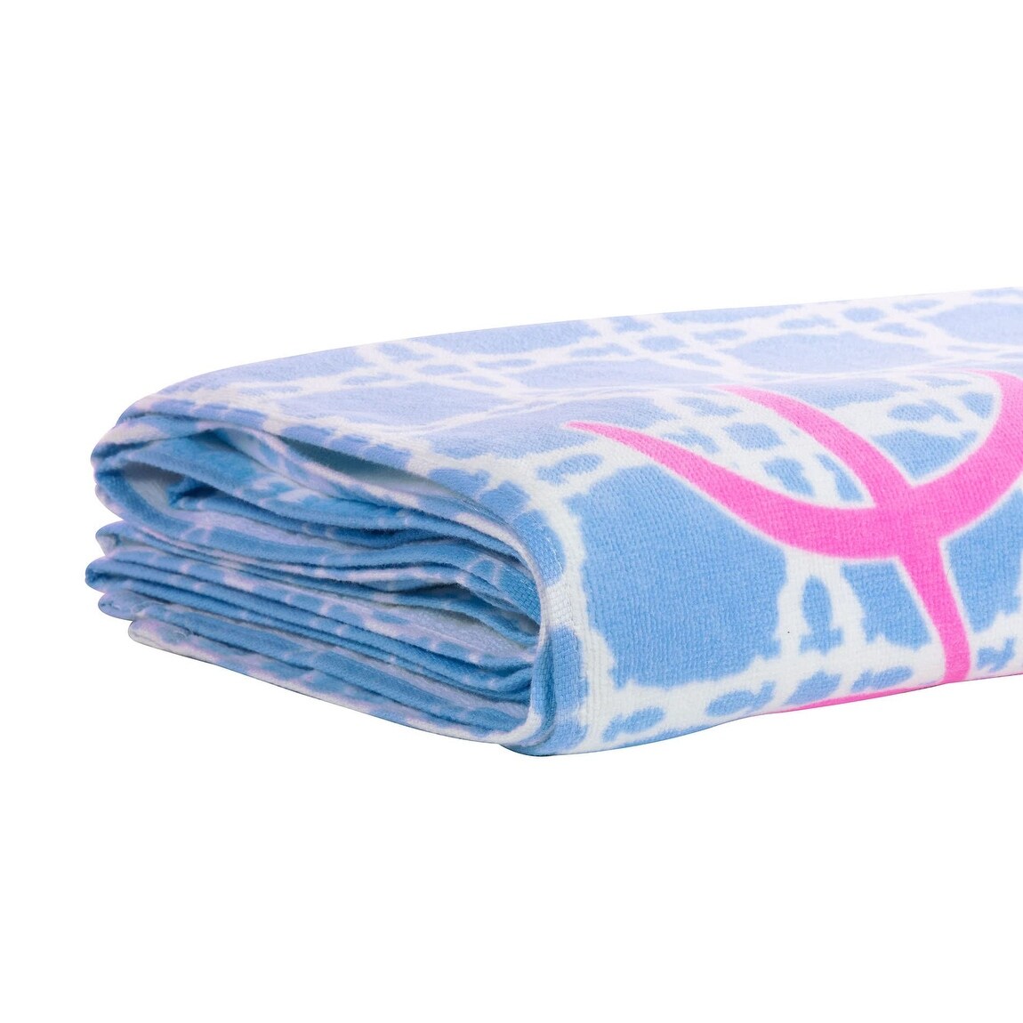 Oversized Pool/Beach Towel, 40 x 70, Large Terry Cloth Towel for Adults, Blue Caning