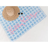 Oversized Pool/Beach Towel, 40 x 70, Large Terry Cloth Towel for Adults, Blue Caning