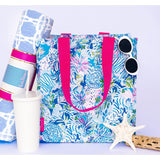 Oversized Pool/Beach Towel, 40 x 70, Large Terry Cloth Towel for Adults, Blue Caning