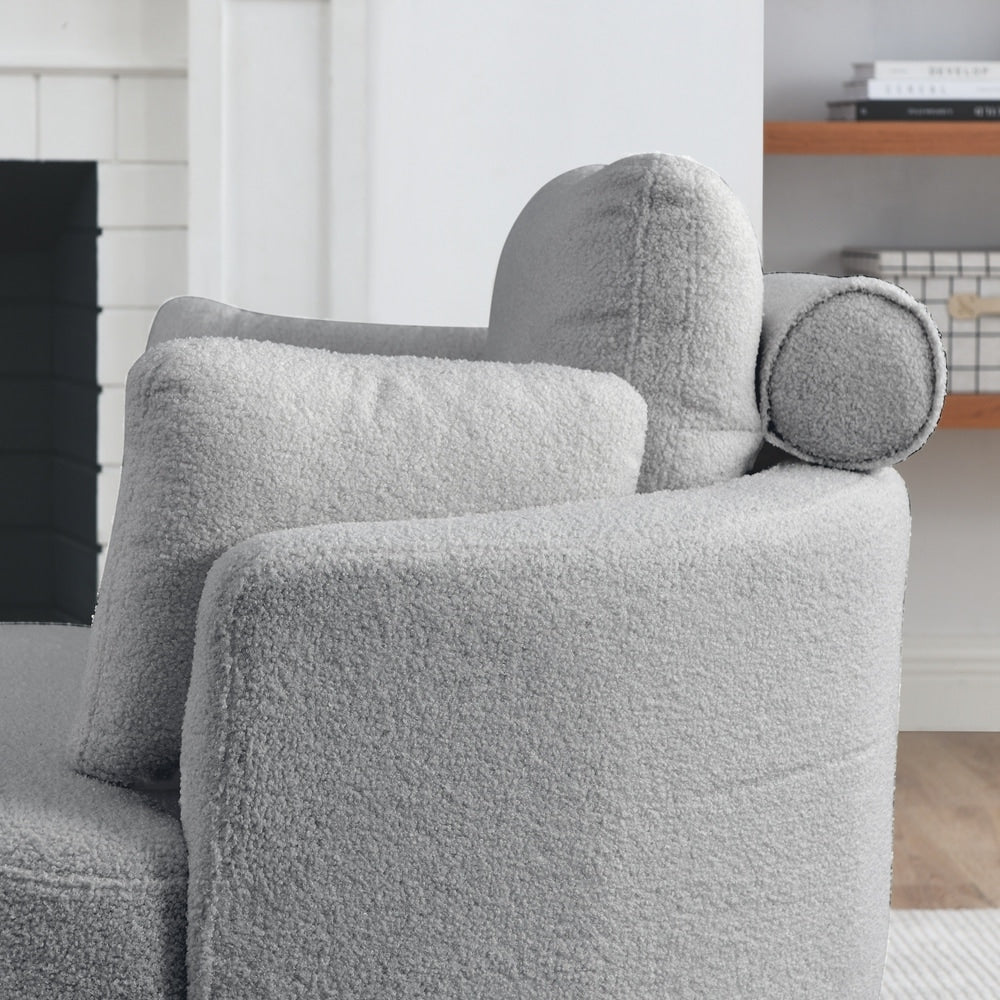 Oversized Swivel Chair with moon storage ottoman