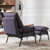 Overstuffed Accent Chair with Ottoman