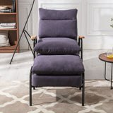 Overstuffed Accent Chair with Ottoman