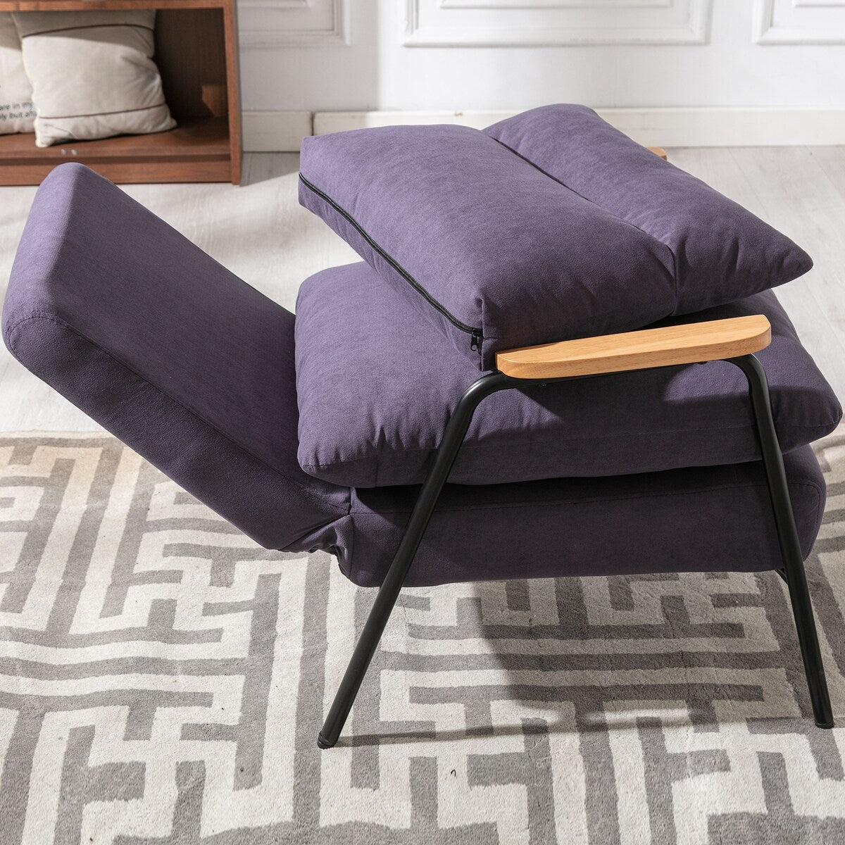 Overstuffed Accent Chair with Ottoman