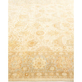 Overton Hand Knotted Wool Vintage Inspired Modern Contemporary Eclectic Ivory Area Rug - 8 x 10