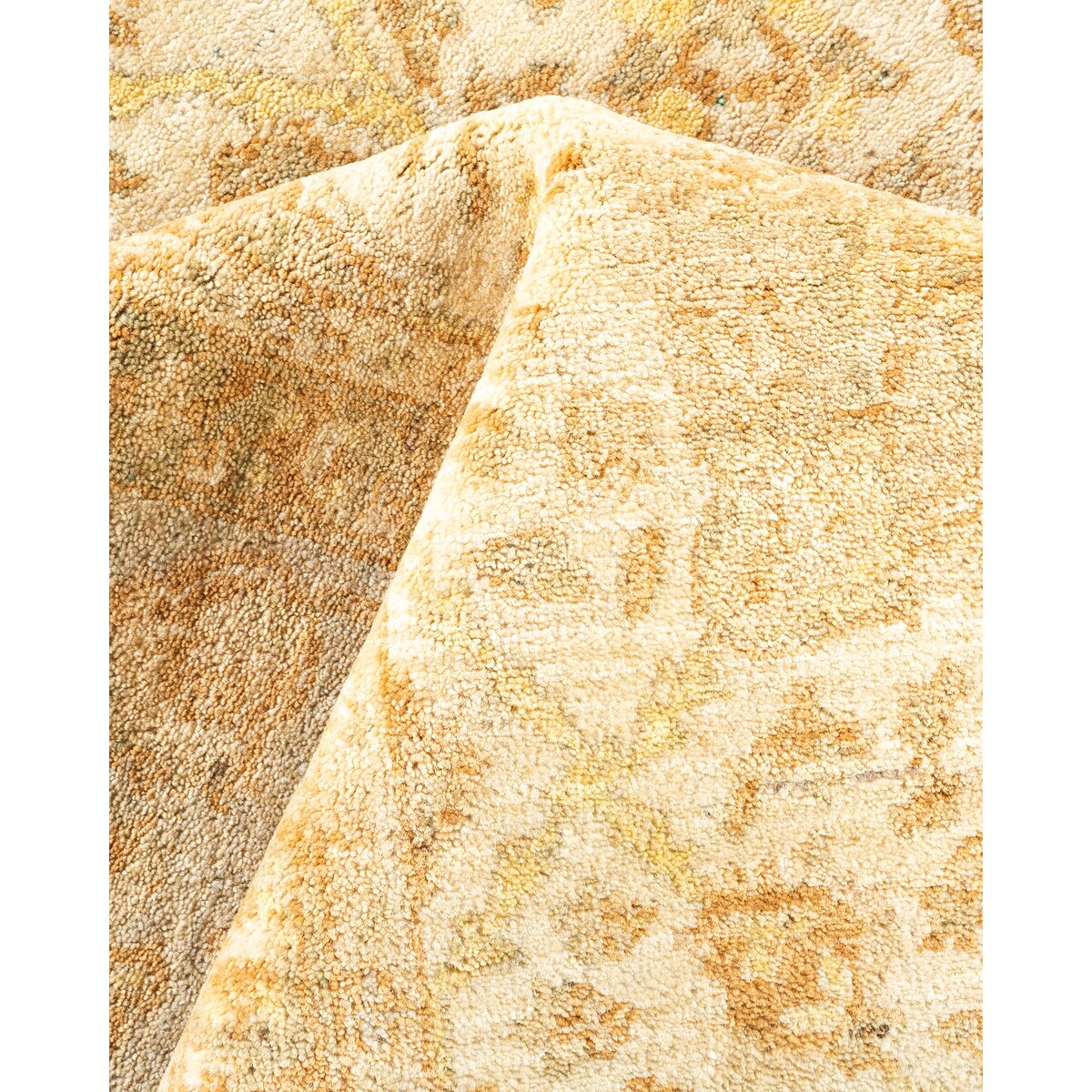 Overton Hand Knotted Wool Vintage Inspired Modern Contemporary Eclectic Ivory Area Rug - 8 x 10