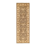 Overton Hand Knotted Wool Traditional Oriental Brown Runner
