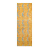 Overton Handknotted Wool Traditional Abstract Green Runner