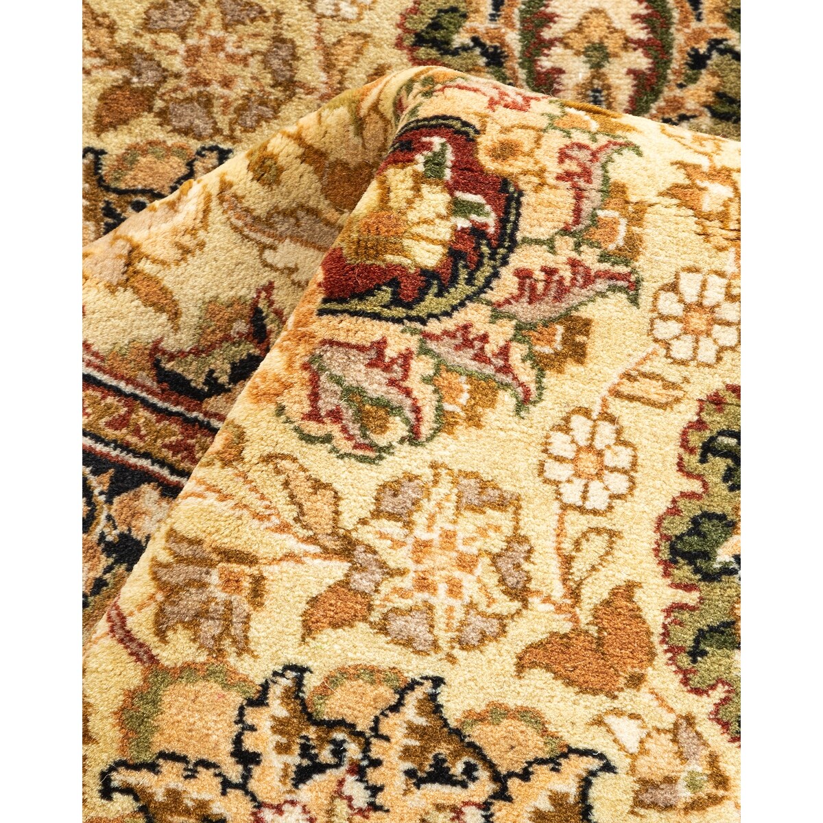 Overton Handknotted Wool Traditional Oriental Beige Runner