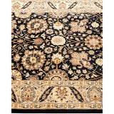 Overton Handknotted Wool Traditional Oriental Black Runner