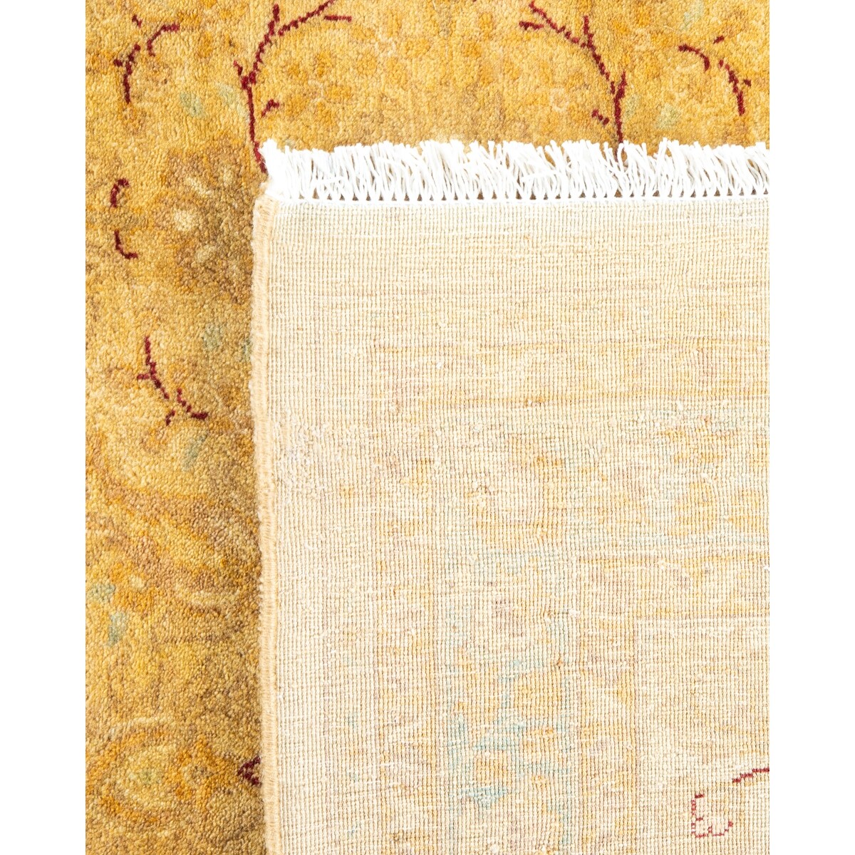 Overton Handknotted Wool Traditional Oriental Ivory Area Rug - 8' x 10'