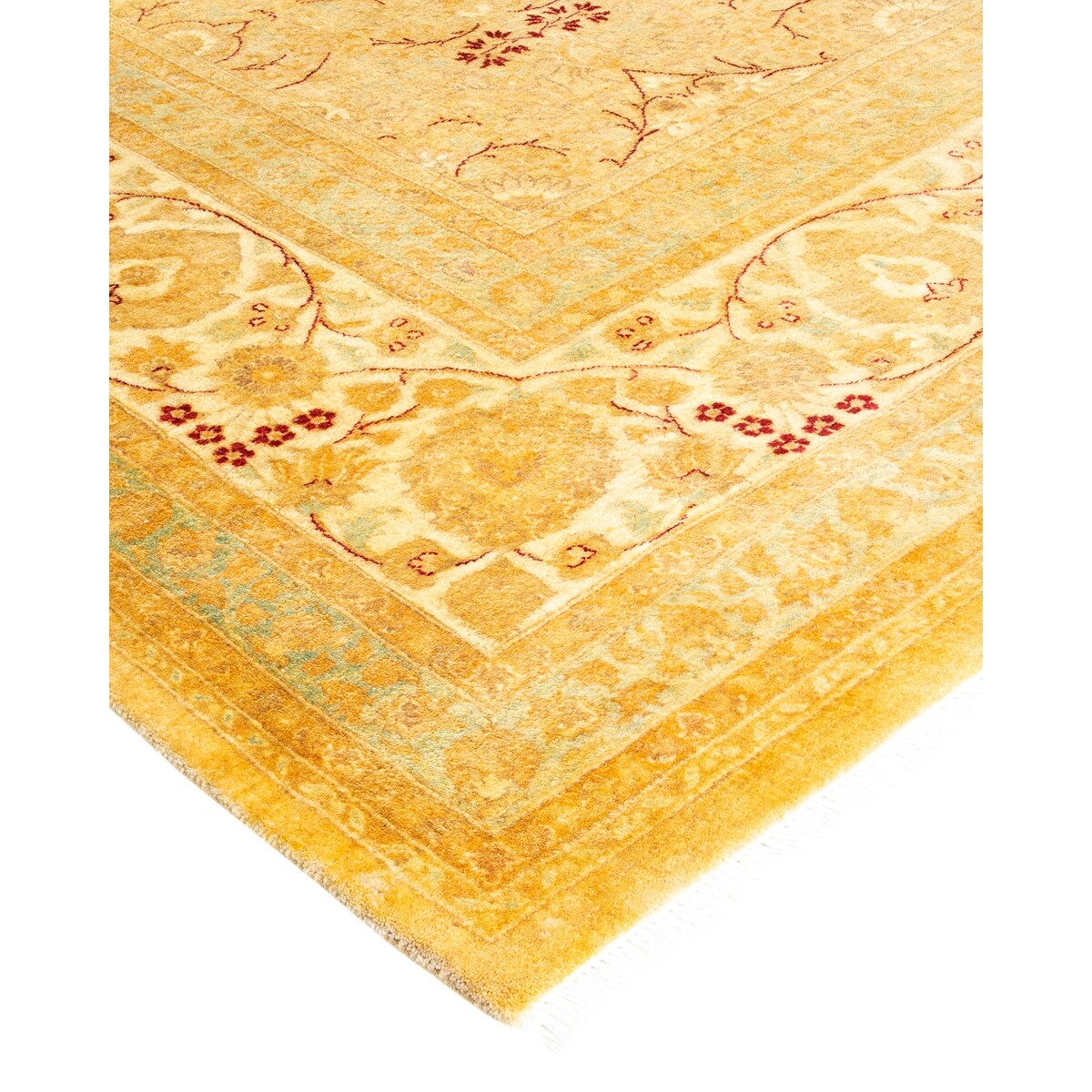 Overton Handknotted Wool Traditional Oriental Ivory Area Rug - 8' x 10'