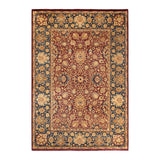 Overton Handknotted Wool Traditional Oriental Red Area Rug - 6' x 9'