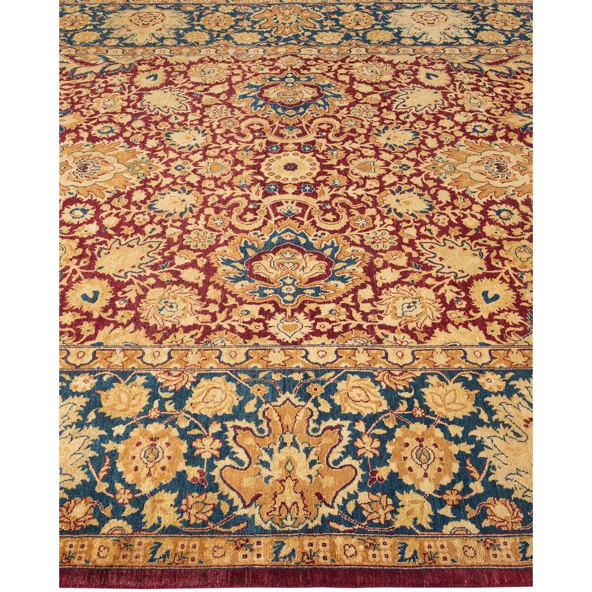 Overton Handknotted Wool Traditional Oriental Red Area Rug - 6' x 9'