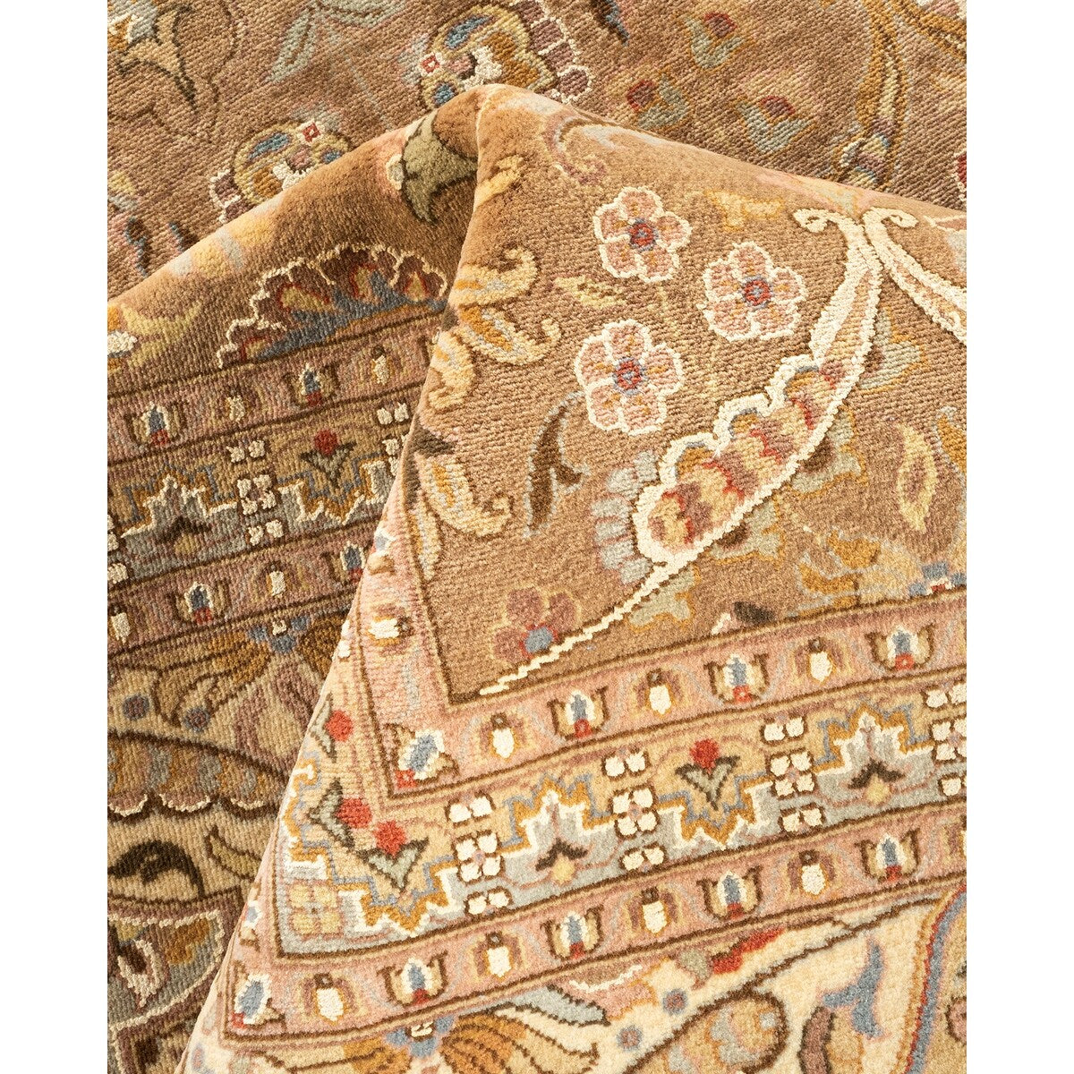 Overton Hand Knotted Wool Vintage Inspired Traditional Mogul Beige Area Rug - 8 x 10