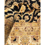 Overton Hand Knotted Wool Vintage Inspired Traditional Mogul Black Area Rug - 8 x 10