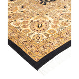Overton Hand Knotted Wool Vintage Inspired Traditional Mogul Black Area Rug - 8 x 10