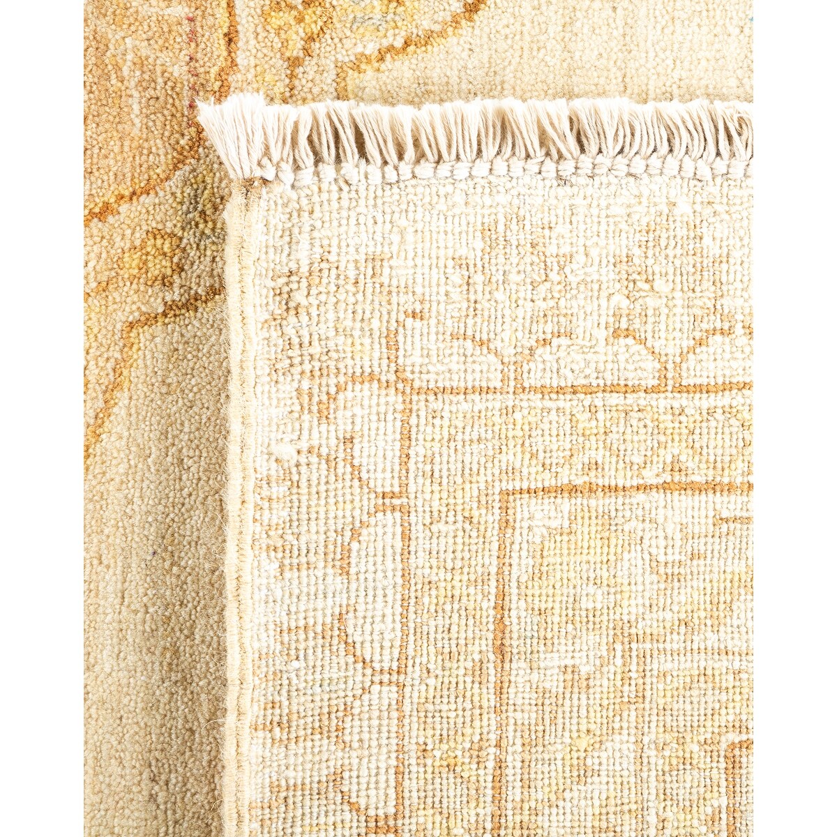 Overton Hand Knotted Wool Vintage Inspired Traditional Mogul Ivory Area Rug - 8 x 10