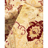 Overton Hand Knotted Wool Vintage Inspired Traditional Mogul Ivory Area Rug - 8 x 10
