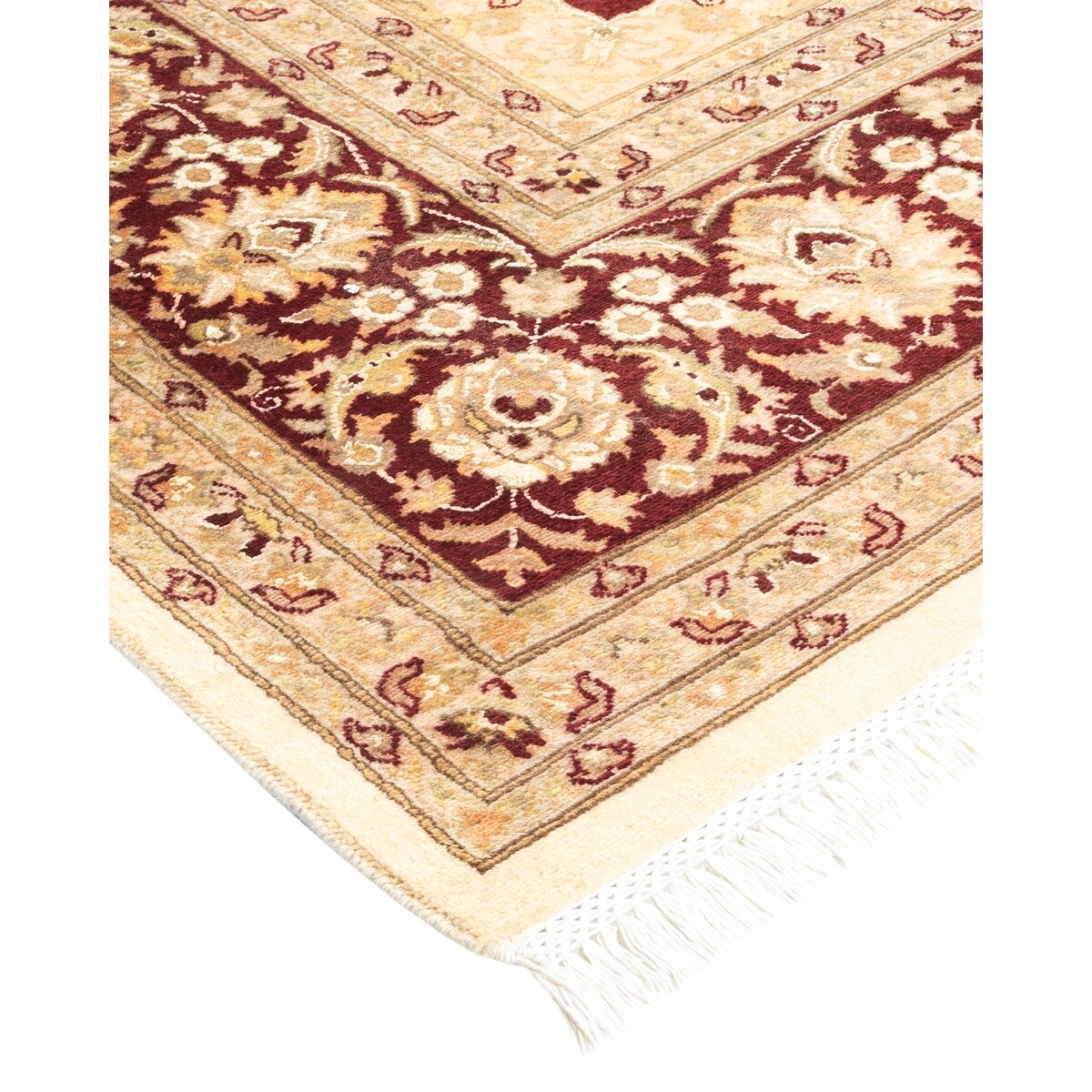 Overton Hand Knotted Wool Vintage Inspired Traditional Mogul Ivory Area Rug - 8 x 10