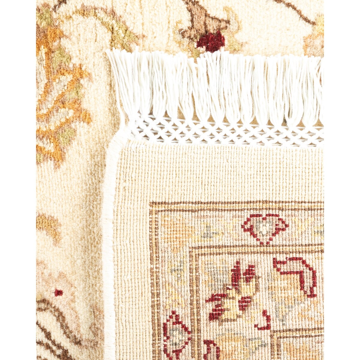 Overton Hand Knotted Wool Vintage Inspired Traditional Mogul Ivory Area Rug - 8 x 10