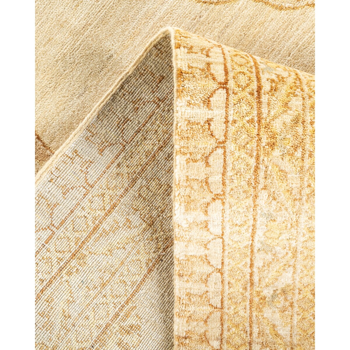 Overton Hand Knotted Wool Vintage Inspired Traditional Mogul Ivory Area Rug - 8 x 10