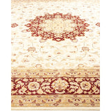 Overton Hand Knotted Wool Vintage Inspired Traditional Mogul Ivory Area Rug - 8 x 10