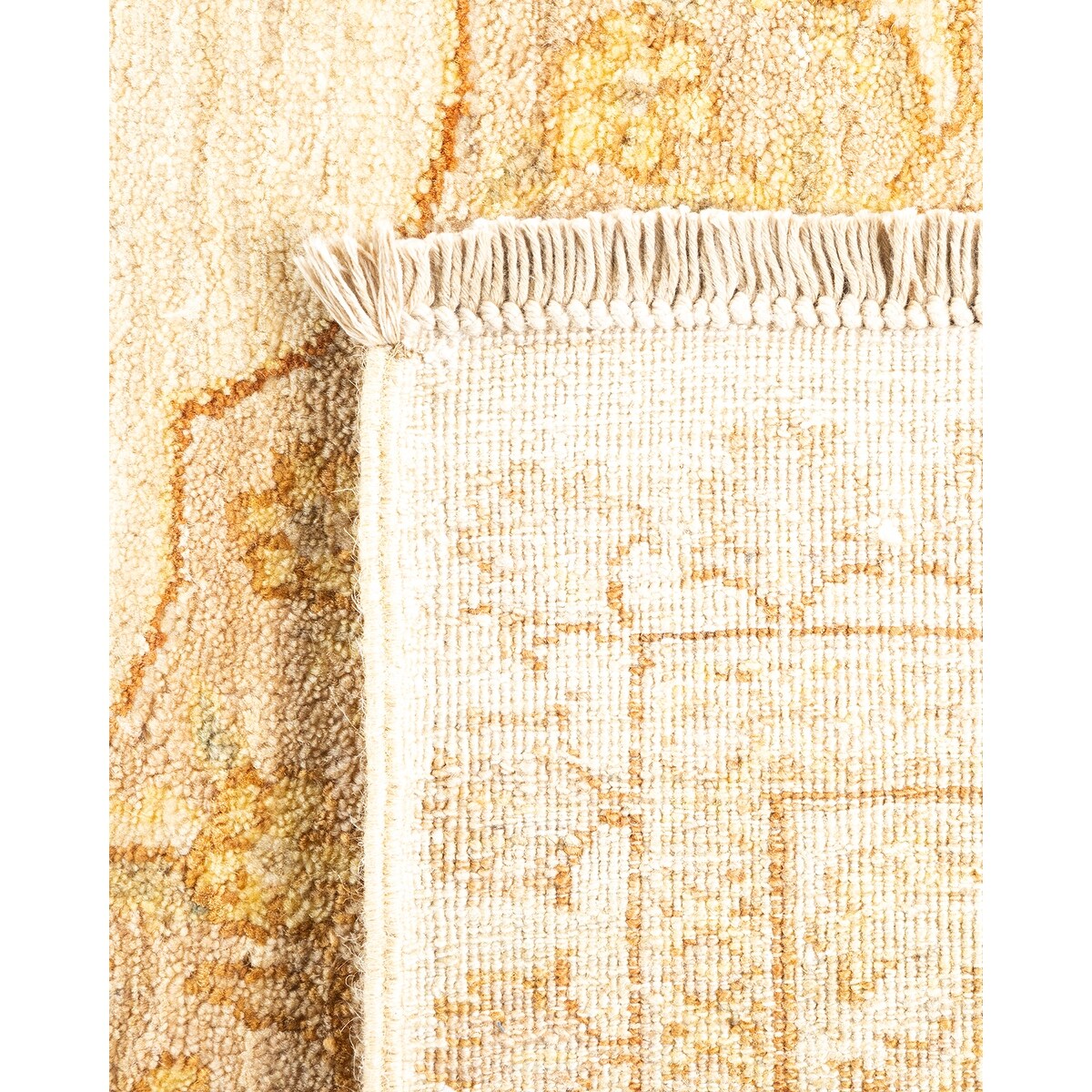 Overton Hand Knotted Wool Vintage Inspired Traditional Mogul Ivory Area Rug - 8 x 10