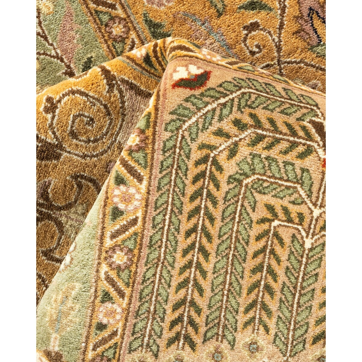 Overton Hand Knotted Wool Vintage Inspired Traditional Mogul Ivory Area Rug - 8 x 10