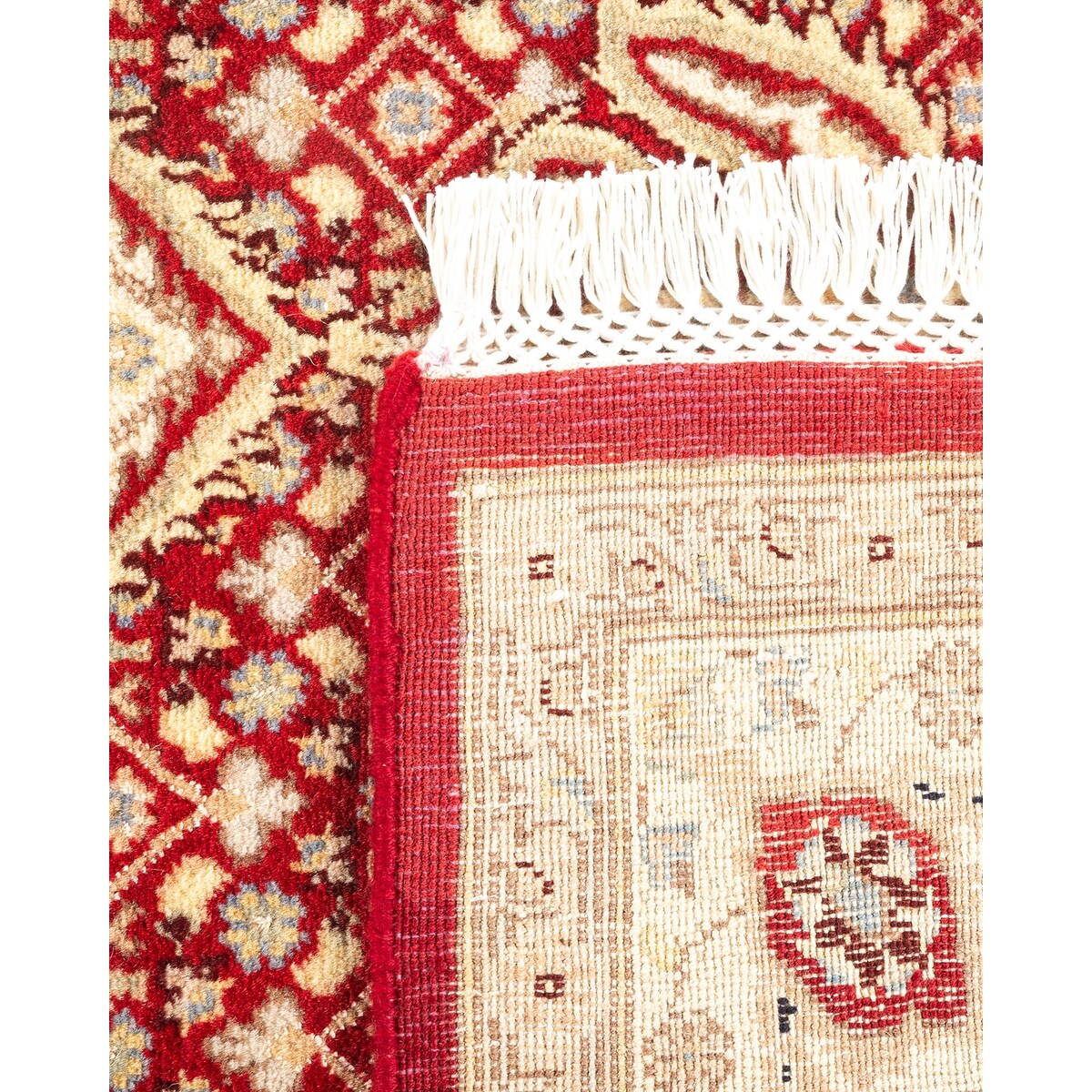 Overton Hand Knotted Wool Vintage Inspired Traditional Mogul Red Area Rug - 5 x 8
