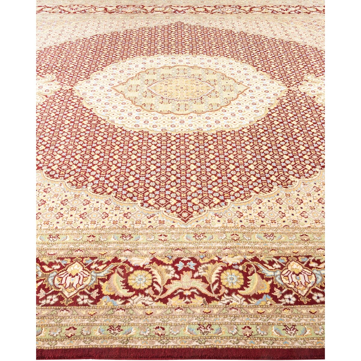 Overton Hand Knotted Wool Vintage Inspired Traditional Mogul Red Area Rug - 8 x 10