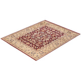 Overton Hand Knotted Wool Vintage Inspired Traditional Mogul Red Area Rug - 8 x 10