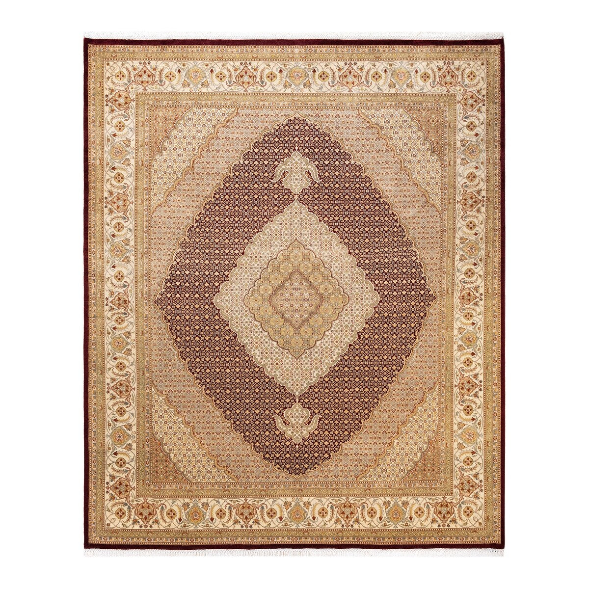 Overton Hand Knotted Wool Vintage Inspired Traditional Mogul Red Area Rug - 8 x 10