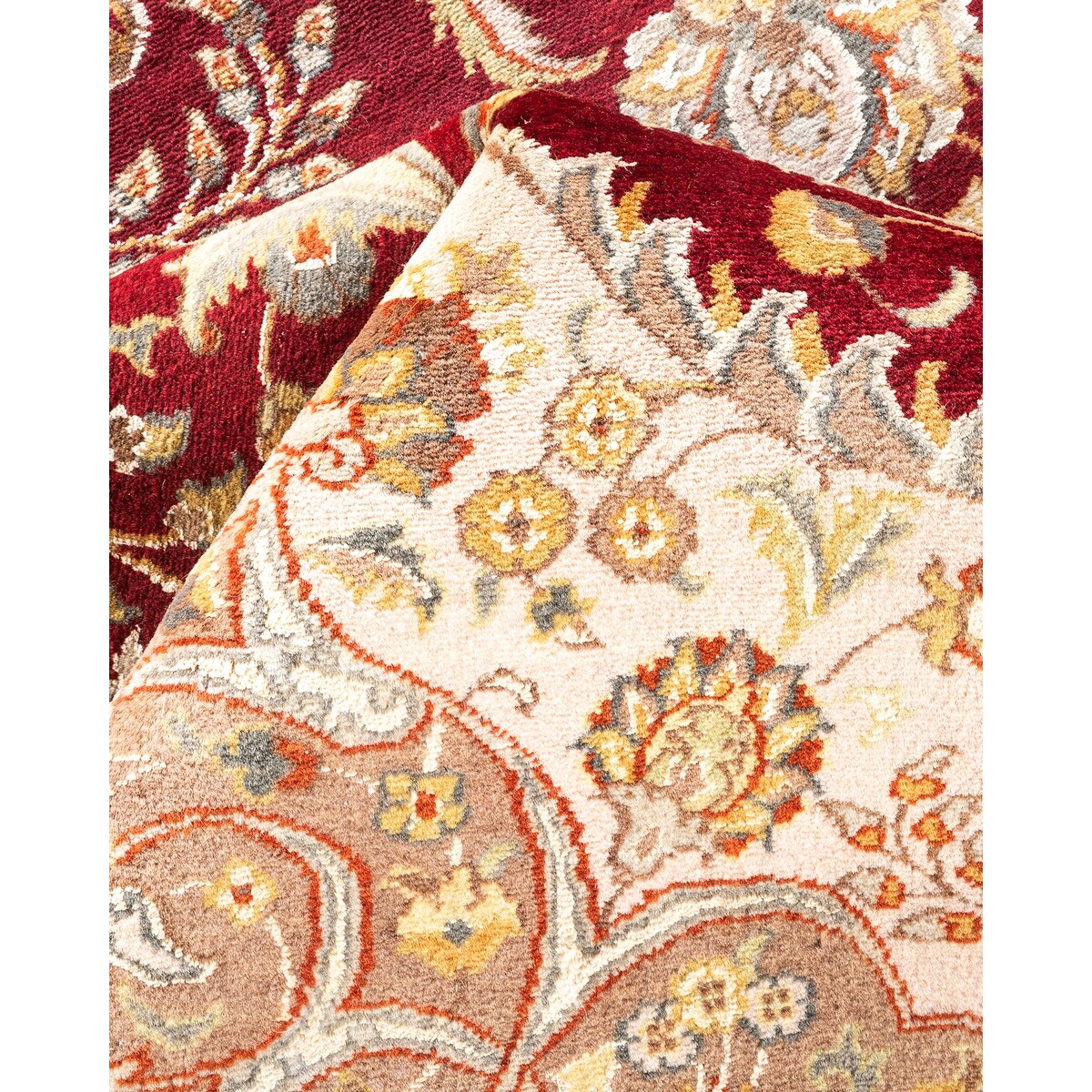 Overton Hand Knotted Wool Vintage Inspired Traditional Mogul Red Area Rug - 8 x 10