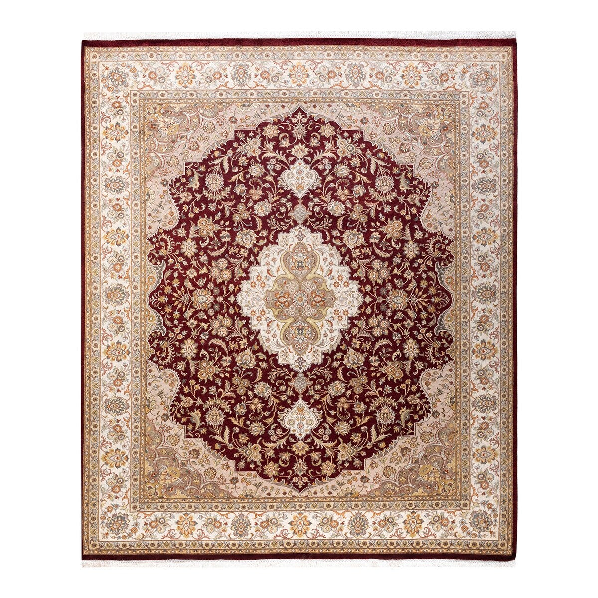 Overton Hand Knotted Wool Vintage Inspired Traditional Mogul Red Area Rug - 8 x 10
