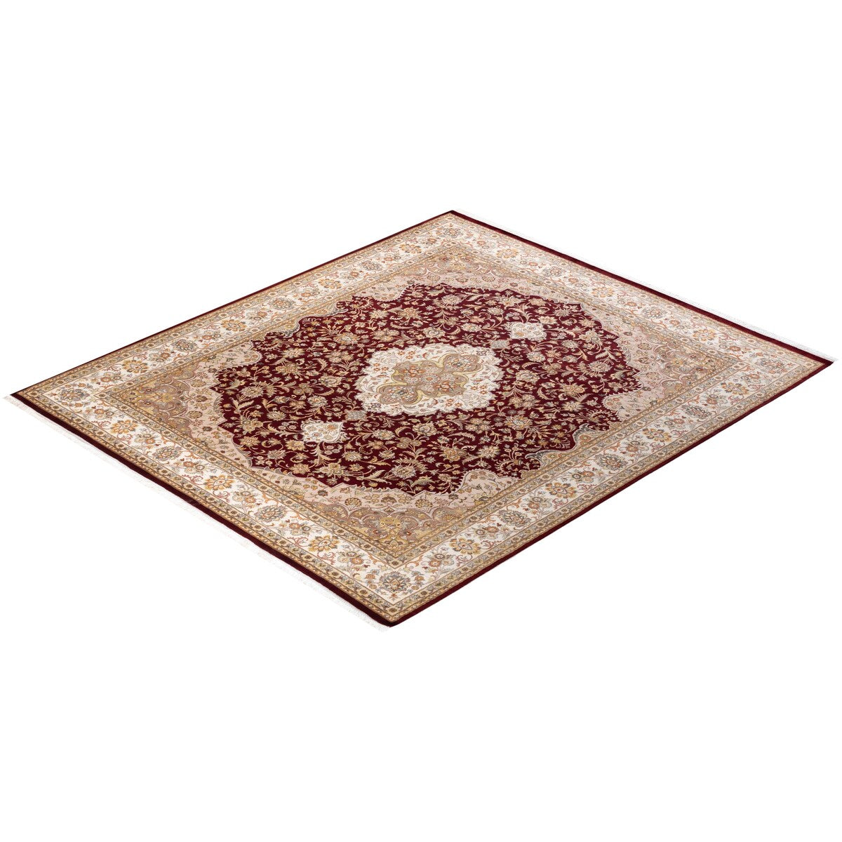 Overton Hand Knotted Wool Vintage Inspired Traditional Mogul Red Area Rug - 8 x 10