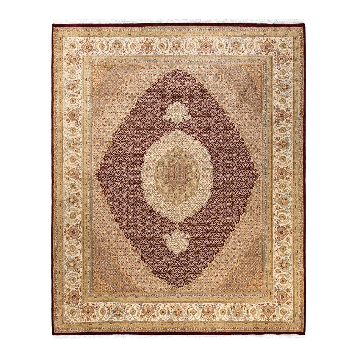 Overton Hand Knotted Wool Vintage Inspired Traditional Mogul Red Area Rug - 8 x 10
