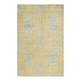 Overton Hand Knotted Wool Vintage Inspired Modern Contemporary Eclectic Light Blue Area Rug - 5' 1" x 7' 10"