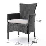 Owen Aluminum Wicker Outdoor 6-piece Dining Set by Christopher Knight Home