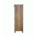 Oxford Farmhouse Rustic Oak 4-Drawer Lateral File