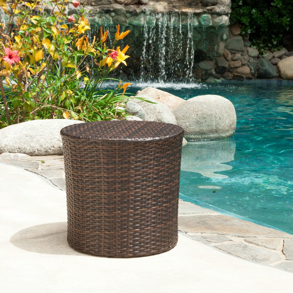 Christopher Knight Home Oxford Outdoor 3-Piece Round Wicker Bistro Chat Set