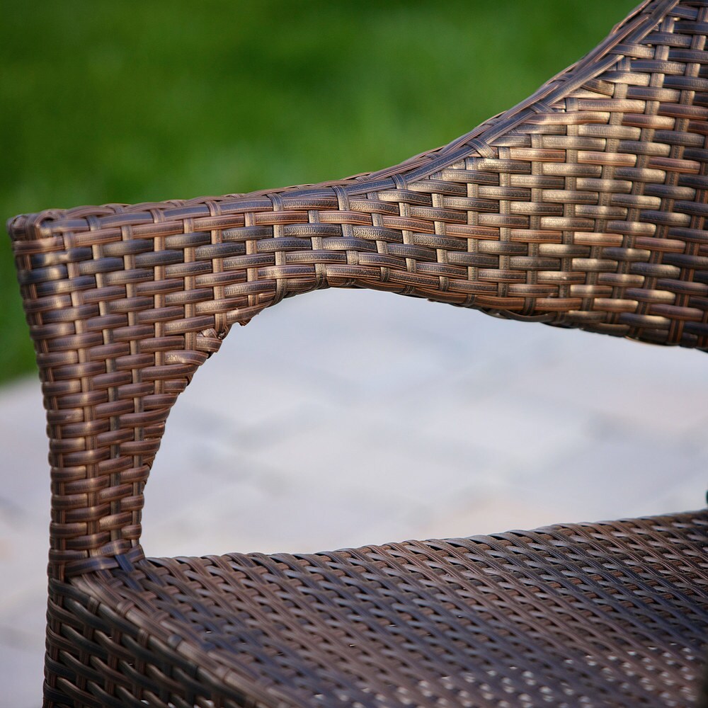Christopher Knight Home Oxford Outdoor 3-Piece Round Wicker Bistro Chat Set