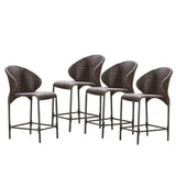 Oyster Bay Outdoor Wicker Counter Stool (Set of 4) by Christopher Knight Home