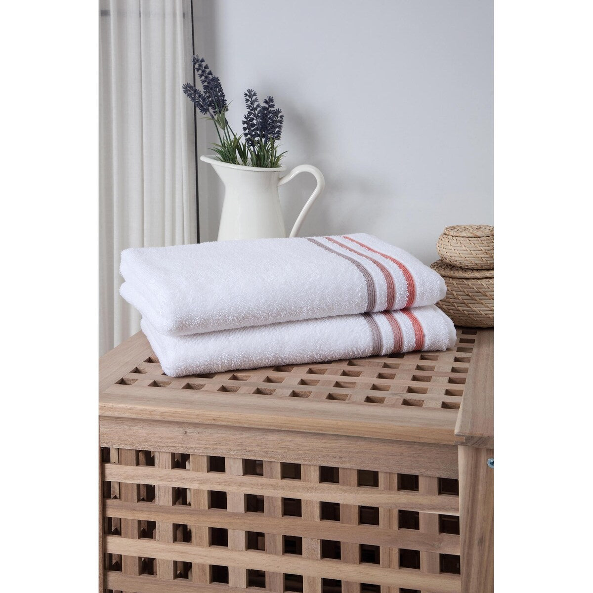 Ozan Premium Home 100% Genuine Turkish Cotton Bedazzle Bath Towel(Set of 2)