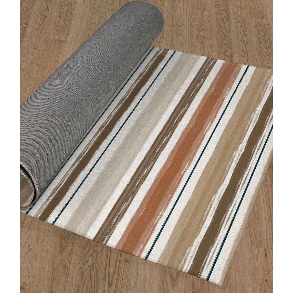 PAINTED STRIPES TERRACOTTA Outdoor Rug By Kavka Designs