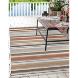 PAINTED STRIPES TERRACOTTA Outdoor Rug By Kavka Designs