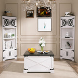 PAKASEPT 66" Farmhouse Corner Cabinet, 5 Tier Tall Corner Cabinet - N/A