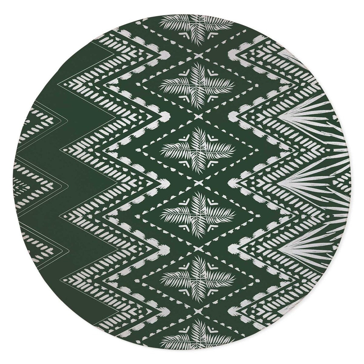 PALM CHEVRON GREEN Laundry Mat By Kavka Designs