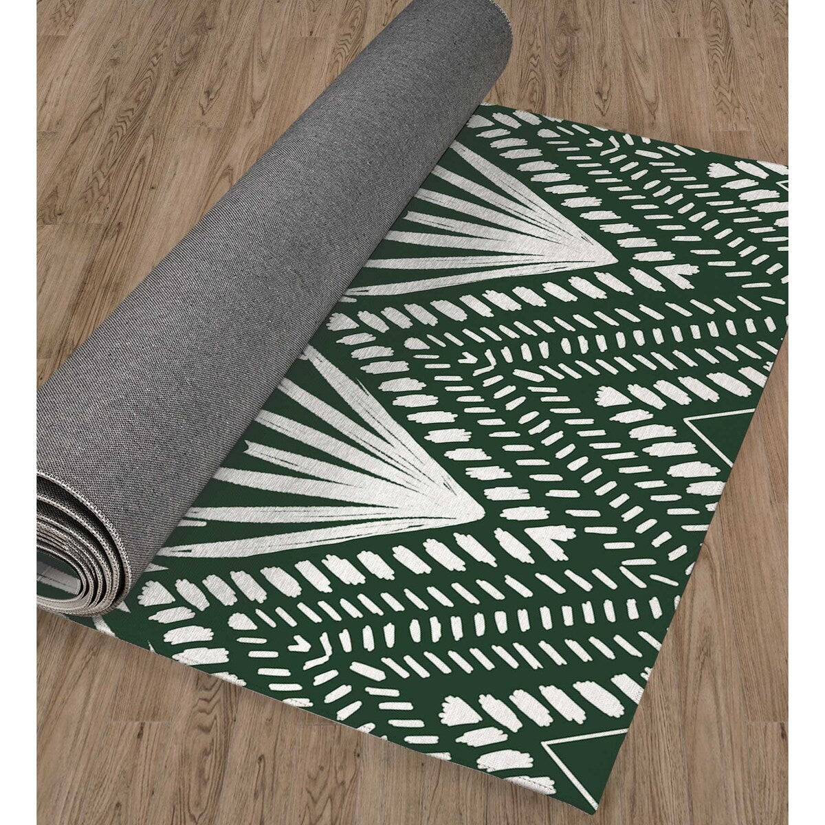 PALM CHEVRON GREEN Laundry Mat By Kavka Designs