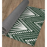 PALM CHEVRON GREEN Laundry Mat By Kavka Designs